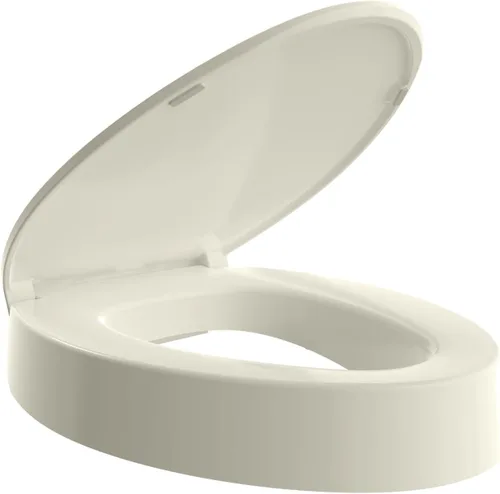 Vista 9 de Asiento de inodoro alargado elevado para personas mayores, Cierre Lento, Asiento de inodoro elevado, Resistencia Pesada, Nunca se afloja, Asiento