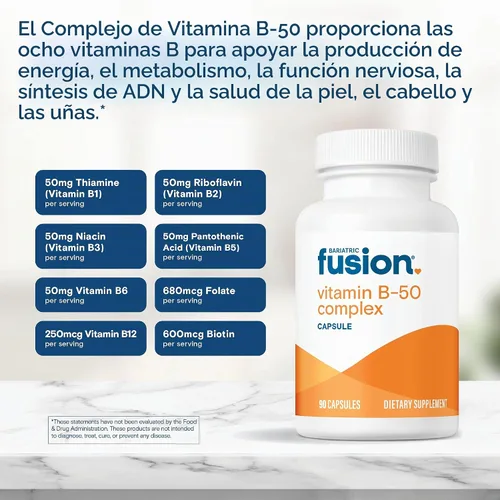 Vista 5 de Complejo de vitamina B-50 de fusión bariátrica, 90