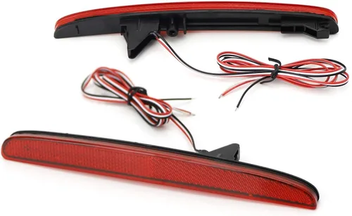 Vista 9 de iJDMTOY luces LED de reflector de parachoques de lente roja 24-SMD compatibles con Honda Civic Hatchback 2017-21, SI o Sedan Tipo-R, función como