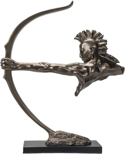 Vista 3 de BLACK FOREST DECOR Escultura de arco nativo: pequeña, resina, 15.75 pulgadas de ancho x 4 pulgadas de profundidad x 19 pulgadas de alto