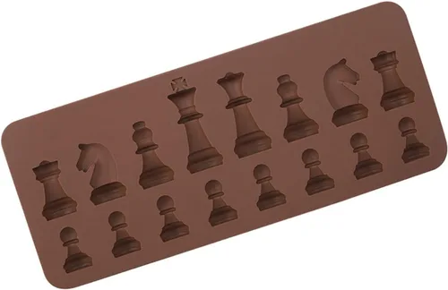 Vista 9 de Forma de ajedrez de chocolate de silicona para bricolaje, cera derretida para hornear, decoración para fiestas de cumpleaños, bodas, aniversarios