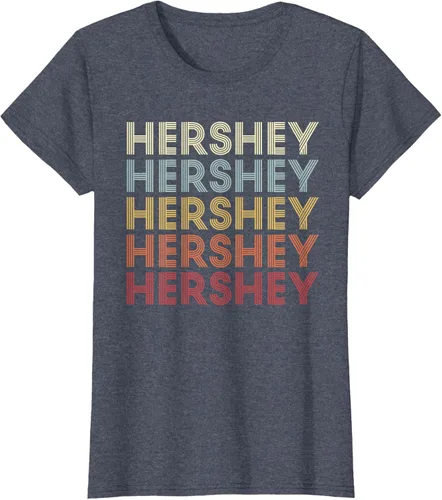 Vista 12 de Hershey Pennsylvania Hershey PA Retro Camiseta de texto vintage, Azul