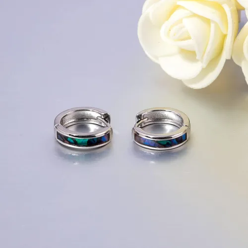 Vista 144 de CiNily Aretes Huggie de ópalo con bisagras, chapados en oro, hipoalergénicos, pequeños aretes de aro para mujeres, adolescentes, niñas, hombres