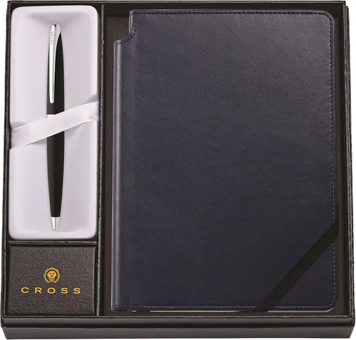 Vista 11 de Cross ATX - Bolígrafo recargable negro y diario de forro mediano, incluye caja de regalo premium, negro clásico