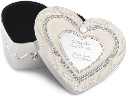 Vista 3 de THINGS REMEMBERED Caja de recuerdo con forma de corazón Regal Elegance (personalización gratuita)