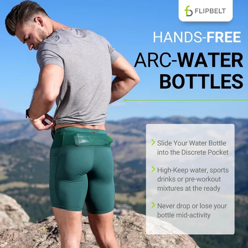 Vista 5 de FlipBelt Botella de agua portátil ligera para correr