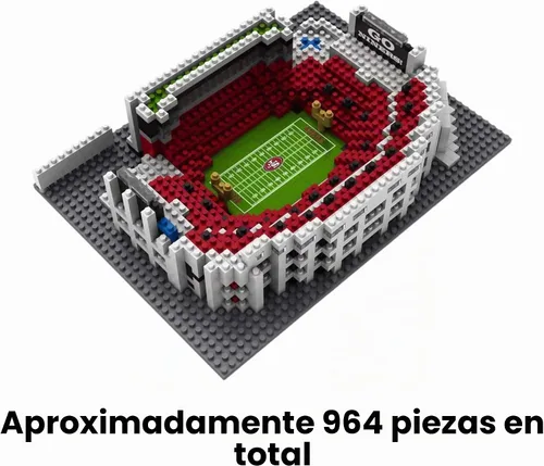 Vista 2 de FOCO NFL Bloques de construcción unisex para adultos 3D Mini BRXLZ con forma de estadio del equipo de la NFL