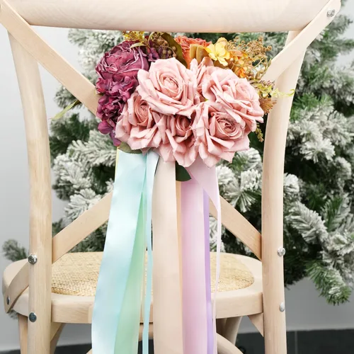 Vista 4 de Pastel Rainbow Satin Ribbon, 1.5 Inch x 30 Yards, 6 Rolls Assorted Pastel 1.5