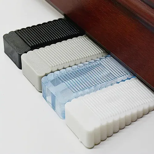 Vista 7 de Tope de puerta de goma resistente autoajustable para puerta de pie grande, diseño de múltiples superficies, funciona en todos los tipos de pisos