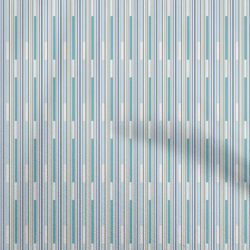 Vista 9 de oneOone - Tela de algodón flexible y aguamarina, diseño de rayas de costura, proyectos de manualidades de 39.8 in de ancho