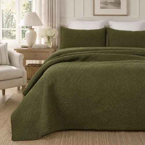Vista 16 de Brandream juego de cama de lujo de 3 piezas, color blanco, de gran tamaño, juego de edredón, tamaño queen Beige