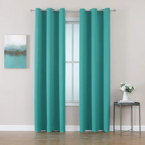 Vista 100 de ChrisDowa - Cortinas cortas para ventana de 40 pulgadas para dormitorio - Cortinas cortas con ojales y aislamiento térmico para oscurecer