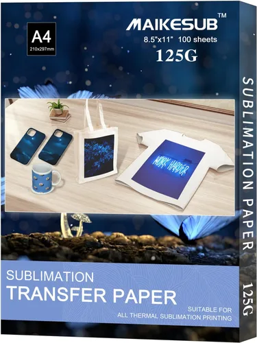 Vista 10 de 100 hojas de papel de sublimación para inyección de tinta de 8.3 x 3.9 pulgadas