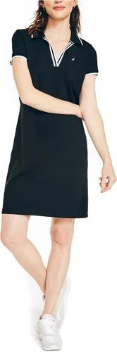 Vista 4 de Nautica Vestido polo para mujer hecho a mano de forma sostenible, Negro (True Black)