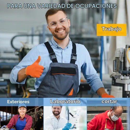 Vista 7 de WFEANG Gafas de seguridad con certificación ANSI Z87.1 para hombres y mujeres, gafas protectoras de laboratorio duraderas para química e