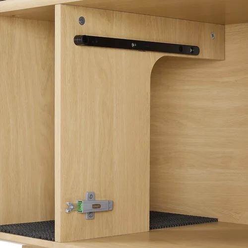 Vista 10 de Modway EEI-6796-OAK Render Gato Gabinete, Roble