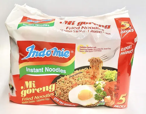 Vista 6 de Fideos fritos Indomie Mi Goreng instantáneos con certificado Halal, sabor picante y especiado/Pedas 2.82 onzas (pack de 30)