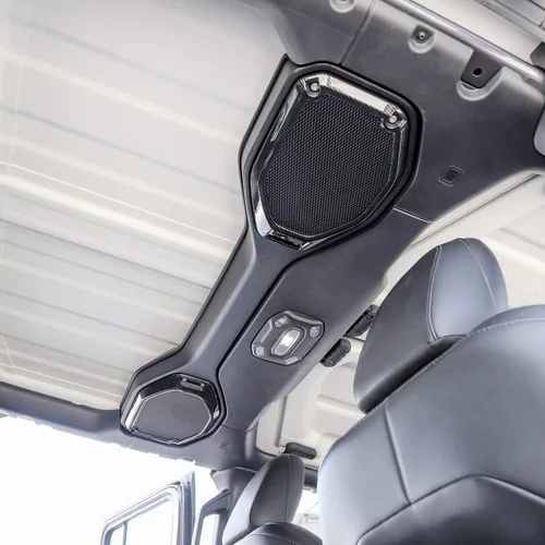 Vista 5 de Voodonala Para Wrangler JL JT Altavoz Recorte de audio en la parte superior y una moldura de pilar compatible con Jeep Wrangler 2018-2023 JL JLU