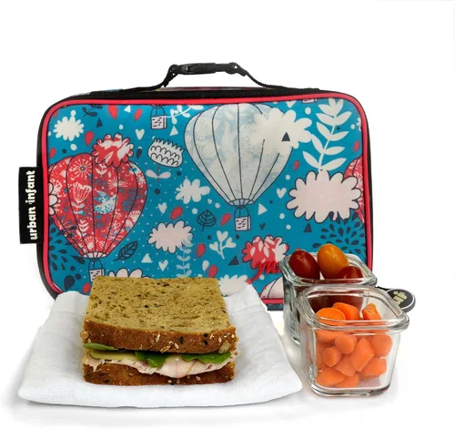 Vista 2 de Toddler Yummie, lonchera urbana para niños con tarjetas sobre alerta de alergias, Balloons