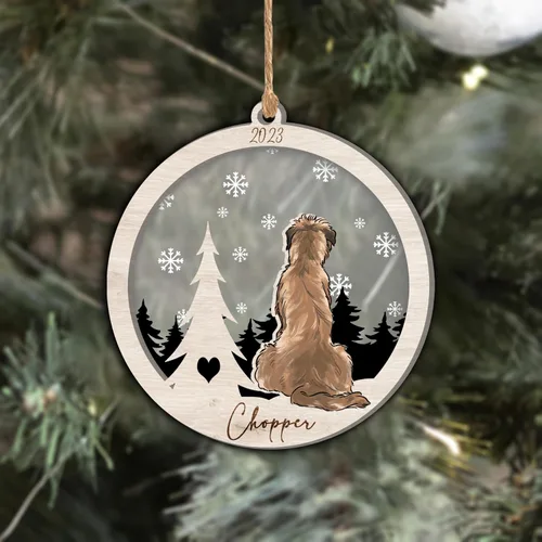 Vista 103 de Nazenti Adorno de Navidad conmemorativo personalizado, regalo personalizado de recuerdo de perro, condolencias por pérdida de mascotas, sabueso