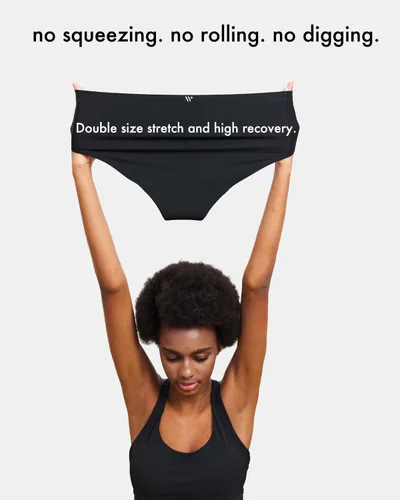 Vista 4 de Ropa Interior Bikini Sin Costuras LEAKPROOF2.0 para Mujeres Bragas de Período que Sostienen 6 Tampones Ropa Interior a Prueba de Fugas, beige