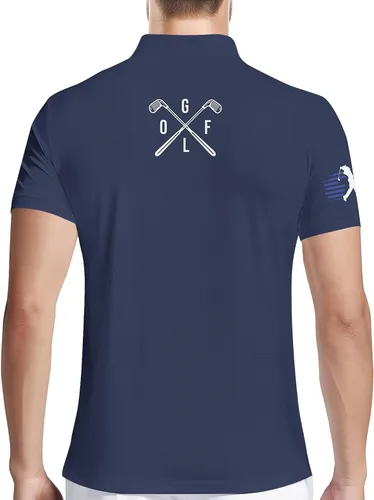 Vista 2 de PAGYMO Camisetas de golf divertidas para hombre, diseño de impresión loca Aop-polo-06361