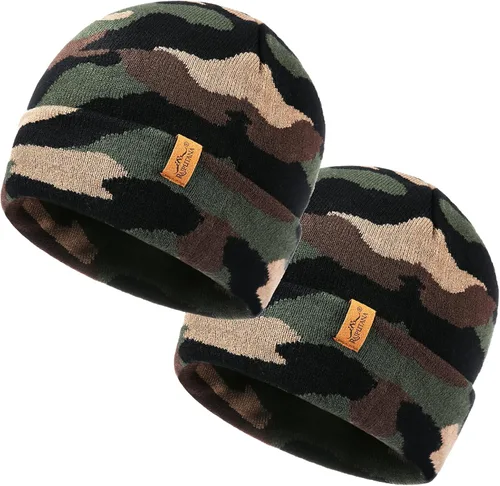 Vista 2 de Rajputana Paquete de 1 y 2 gorros de invierno unisex para hombres y mujeres