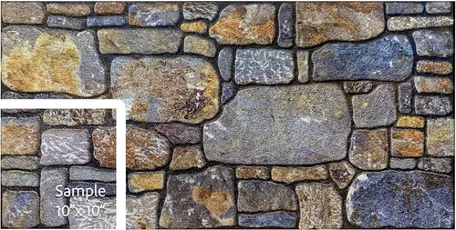 Vista 19 de Dundee Deco Paneles de pared 3D: revestimiento de pared marrón cobre con aspecto de piedra sepia, revestimiento de espuma de poliestireno