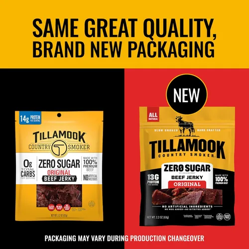 Vista 7 de Tillamook Country Smoker Cecina de res apta para dieta cetogénica sin azúcar, original, 2.2 onzas