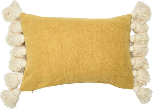Vista 9 de Main + Mesa Almohada lumbar con borlas de chenilla de algodón, color crema (EC0978)