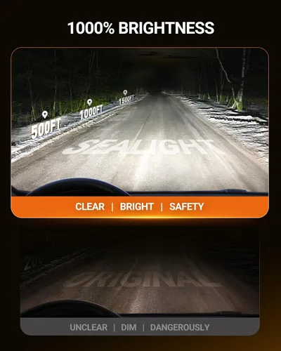 Vista 2 de SEALIGHT Bombillas HID D1S D1R, 6500K blanco frío 10X brillo HID Xenón ensamblaje de repuesto 66144 66140 85140 85140 85415 (85415C1) 0.01S