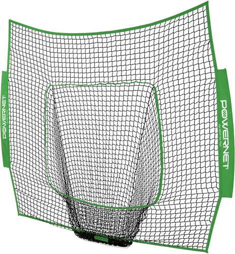 Vista 12 de PowerNet 7x7 FT Baseball & Softball Net Replacement Parts, Replace 7x7 FT Frame, Net Only or Carry Bag, Metal Frame and Fiberglass Poles, Durable
