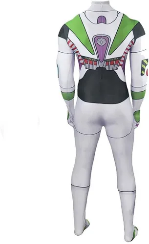 Vista 3 de Buzz Lightyear - Disfraz de cosplay para mujeres, niñas y hombres, traje de anime para Halloween