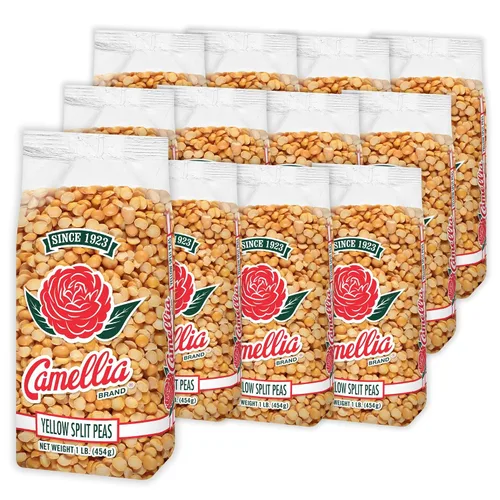 Vista 10 de Camellia Brand Guisantes partidos amarillos secos – Guisantes partidos de alta calidad sin OMG para dal indio, abundantes sopas de guisantes