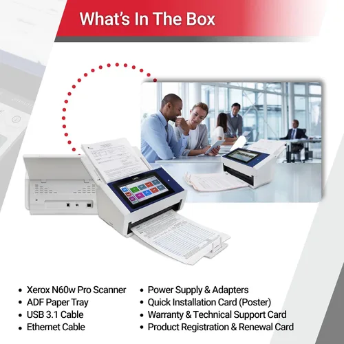 Vista 6 de Xerox N60w Network Touchscreen Scanner