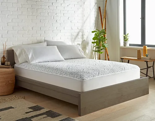 Vista 9 de Protector de colchón Twin de PURE BAMBOO, impermeable - viscosa derivada de bambú, transpirable, funda de colchón silenciosa que protege contra
