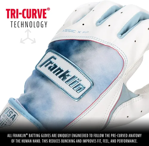 Vista 5 de Franklin Sports Classic X Guantes de bateo para lanzamiento rápido