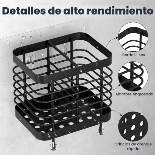 Vista 5 de Luxspire Toothbrush Holders for Bathroom, Stainless Steel, 2 Slots, Black Negro