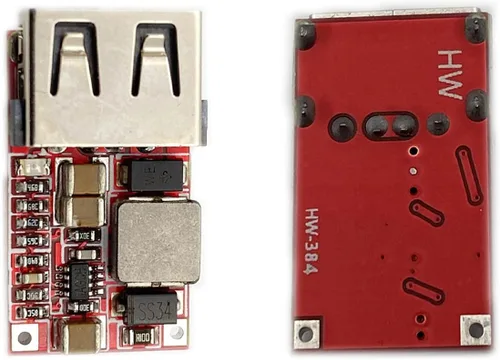 Vista 4 de Kiro&Seeu 2 unids DC-DC Buck reductor convertidor USB Power Voltaje Regulador Junta 6-24V Entrada a 5V 2A USB Cargador de Coche Módulo C-DMD-2P