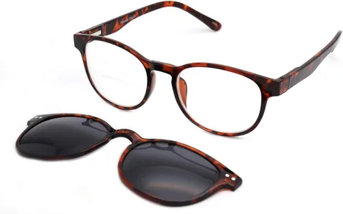 Vista 3 de ColorViper - Lector bifocal, transparente + clip magnético polarizado gafas de sol polarizadas