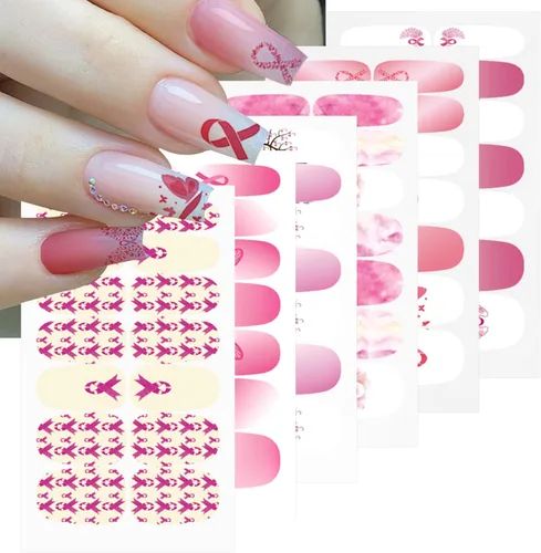 Vista 8 de 8 hojas de tiras de uñas de gel de color sólido, calcomanías autoadhesivas para uñas de los pies, exquisitas calcomanías de envoltura completa