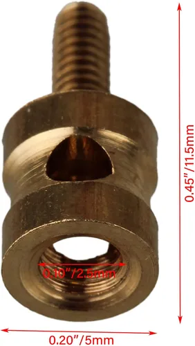 Vista 4 de Mxfans Tapón de enlace de varilla de empuje de metal de 0.079 in para helicóptero de avión RC con tornillo y tuerca