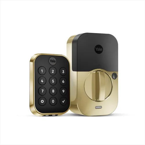 Vista 24 de Yale Assure Lock 2 Touch - Cerrojo inteligente de huellas dactilares, gamuza negra Wi-Fi (paquete de 2)