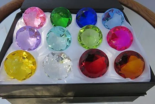 Vista 2 de Piedras de nacimiento pisapapeles cristal diamante 2.362 in arte de cristal
