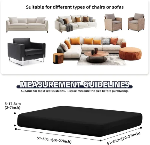 Vista 2 de 12 fundas de cojín para patio, fundas de cojín elásticas