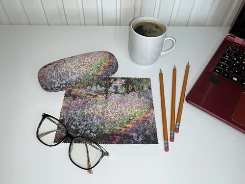 Vista 4 de Estuche para gafas Claude Monet The Garden Present Cleaning Cloth Spectacle Cases Lightweight Stable Art, Varios