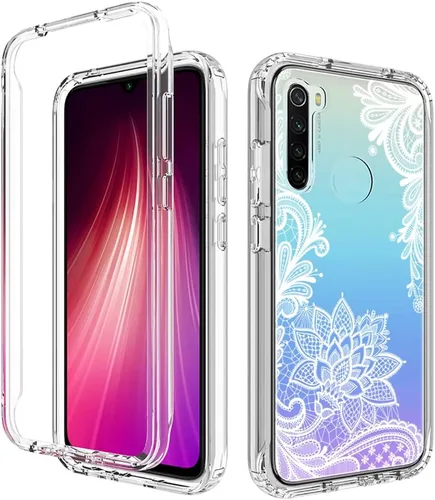 Vista 6 de Funda para Redmi Note 8 (2019/2021) M1908C3JH M1908C3JGG con protector de pantalla de vidrio templado, funda protectora de cuerpo completo