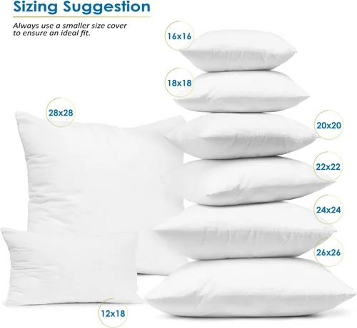 Vista 7 de Clara Clark Almohadas de almohada de sofá de alta calidad para almohadas decorativas, 28 x 28 pulgadas, juego de 4