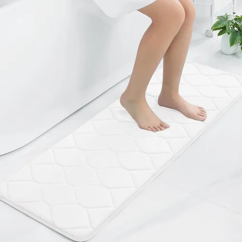 Vista 39 de Colorxy - Alfombra de baño de espuma viscoelástica, ultrasuave y antideslizante, absorbe el agua, lavable a máquina, tapete para suelos de ducha