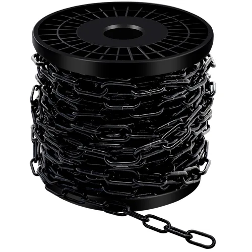 Vista 7 de Cadenas colgantes de metal de 33 pies 1/12" Cadena de fijación decorativa Cadena ligera de utilidad para colgar plantas, cesta, lámpara, candelabro